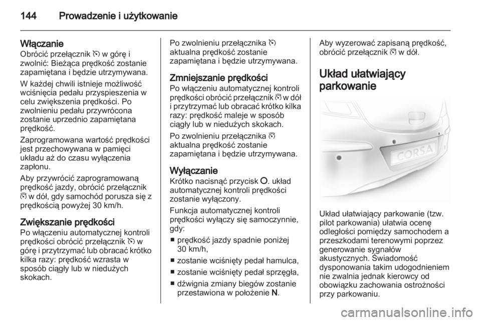 OPEL CORSA 2013.5  Instrukcja obsługi (in Polish) 