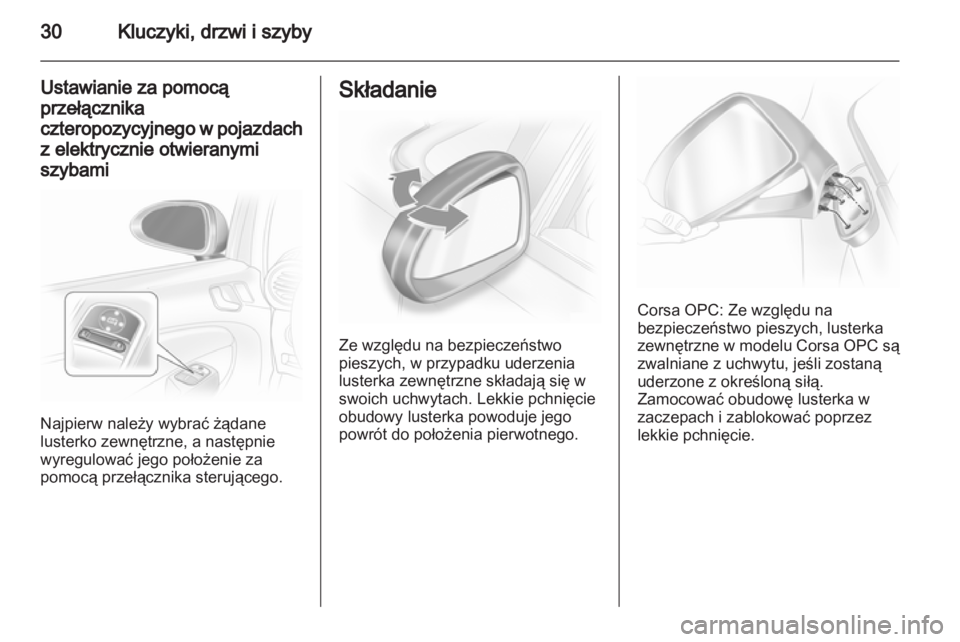 OPEL CORSA 2013.5  Instrukcja obsługi (in Polish) 