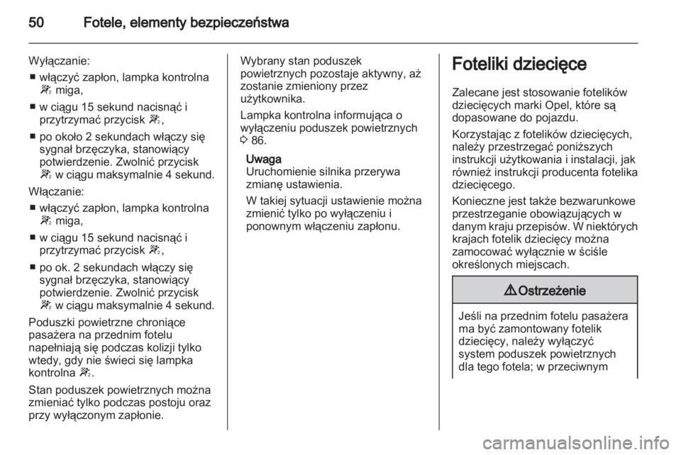 OPEL CORSA 2013.5  Instrukcja obsługi (in Polish) 