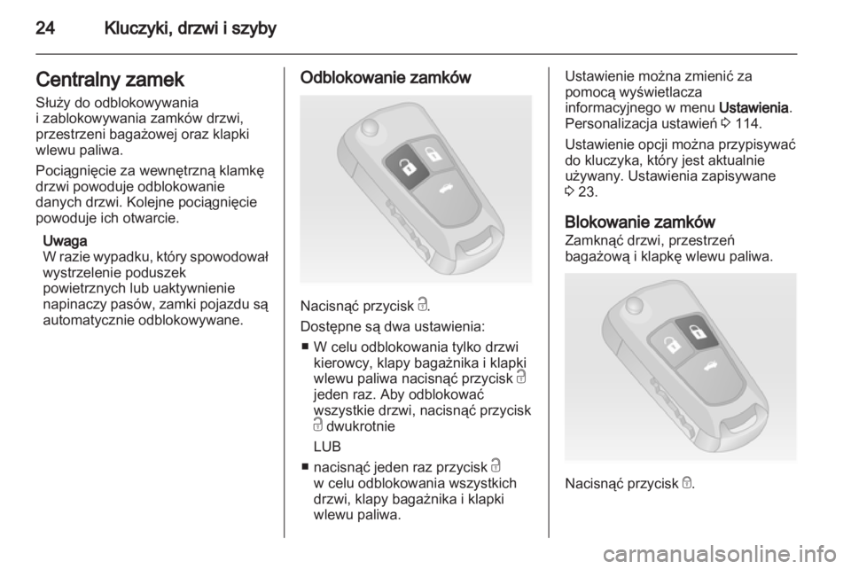 OPEL INSIGNIA 2012  Instrukcja obsługi (in Polish) 