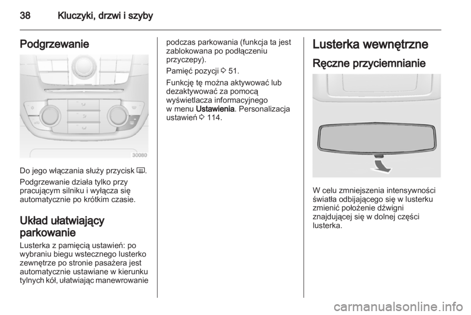 OPEL INSIGNIA 2012  Instrukcja obsługi (in Polish) 