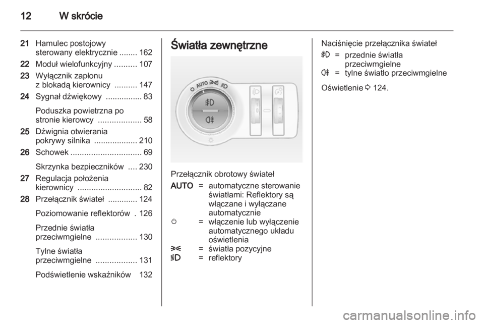 OPEL INSIGNIA 2012.5  Instrukcja obsługi (in Polish) 