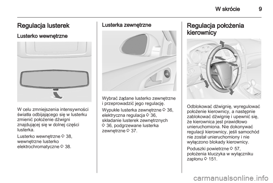 OPEL INSIGNIA 2013  Instrukcja obsługi (in Polish) 