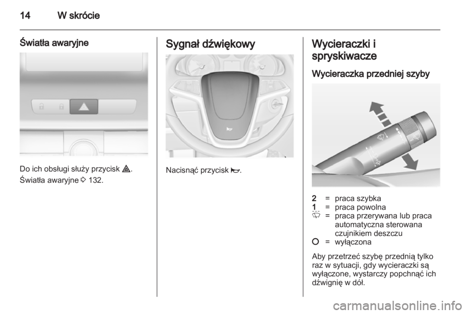 OPEL INSIGNIA 2013  Instrukcja obsługi (in Polish) 