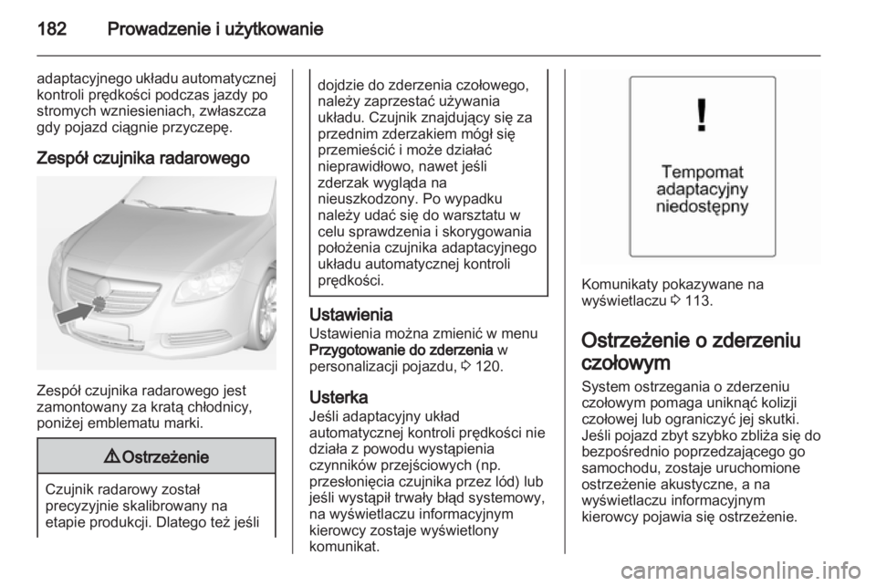 OPEL INSIGNIA 2013  Instrukcja obsługi (in Polish) 
