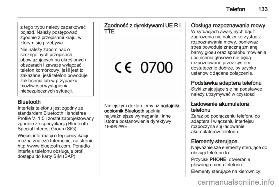 OPEL INSIGNIA 2013.5  Instrukcja obsługi systemu audio-nawigacyjnego (in Polish) 