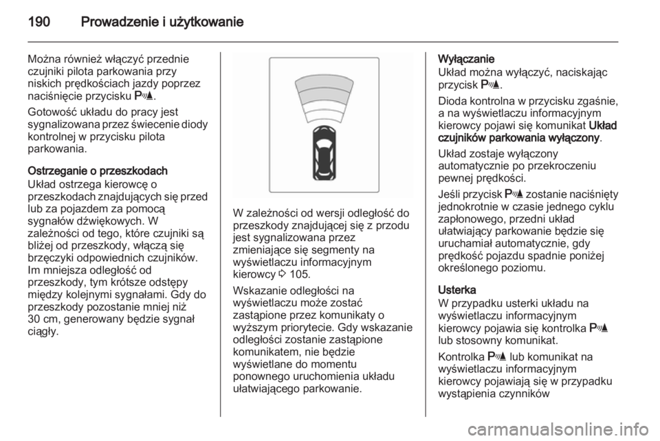 OPEL INSIGNIA 2013.5  Instrukcja obsługi (in Polish) 