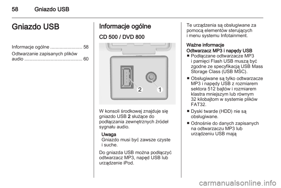 OPEL MERIVA 2011  Instrukcja obsługi systemu audio-nawigacyjnego (in Polish) 