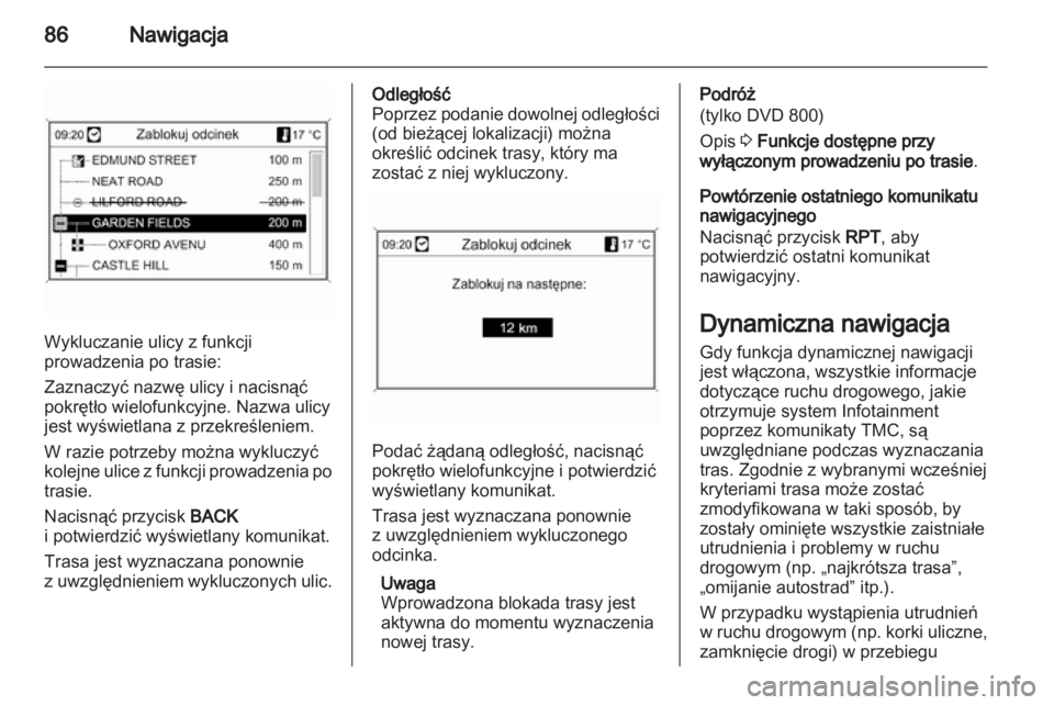 OPEL MERIVA 2011  Instrukcja obsługi systemu audio-nawigacyjnego (in Polish) 