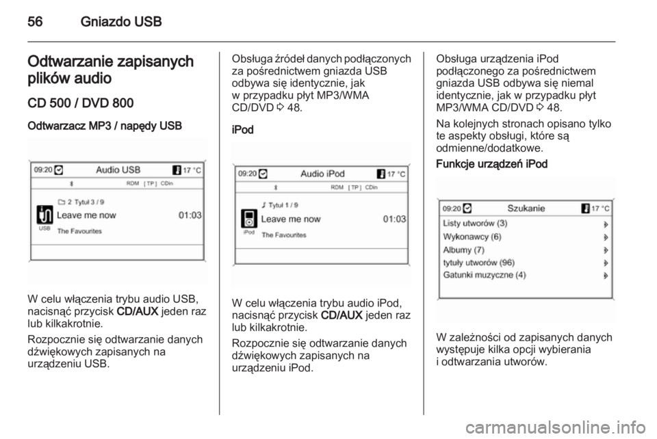 OPEL MERIVA 2011.5  Instrukcja obsługi systemu audio-nawigacyjnego (in Polish) 