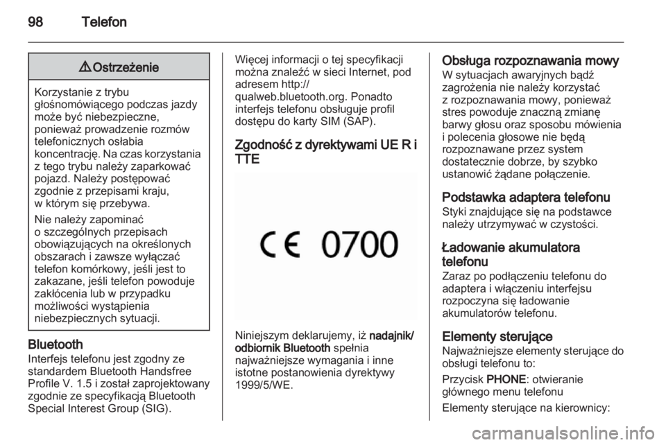 OPEL MERIVA 2011.5  Instrukcja obsługi systemu audio-nawigacyjnego (in Polish) 