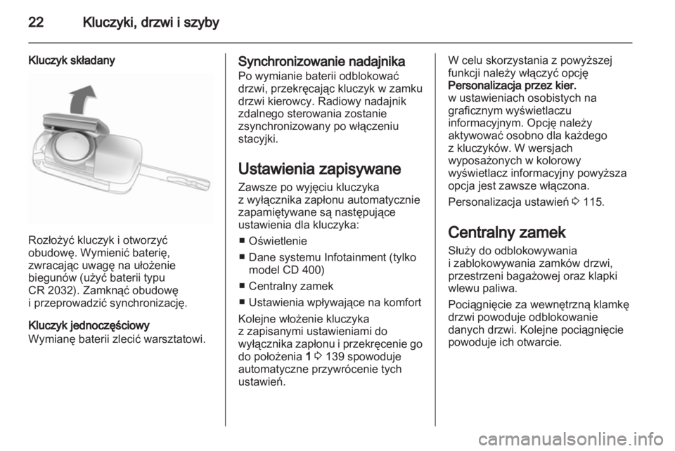 OPEL MERIVA 2011.5  Instrukcja obsługi (in Polish) 