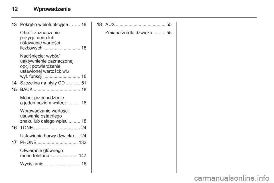 OPEL MERIVA 2012  Instrukcja obsługi systemu audio-nawigacyjnego (in Polish) 
