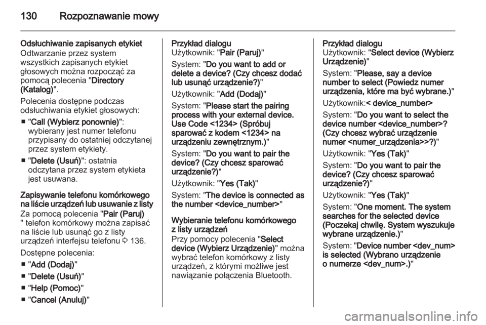 OPEL MERIVA 2012  Instrukcja obsługi systemu audio-nawigacyjnego (in Polish) 