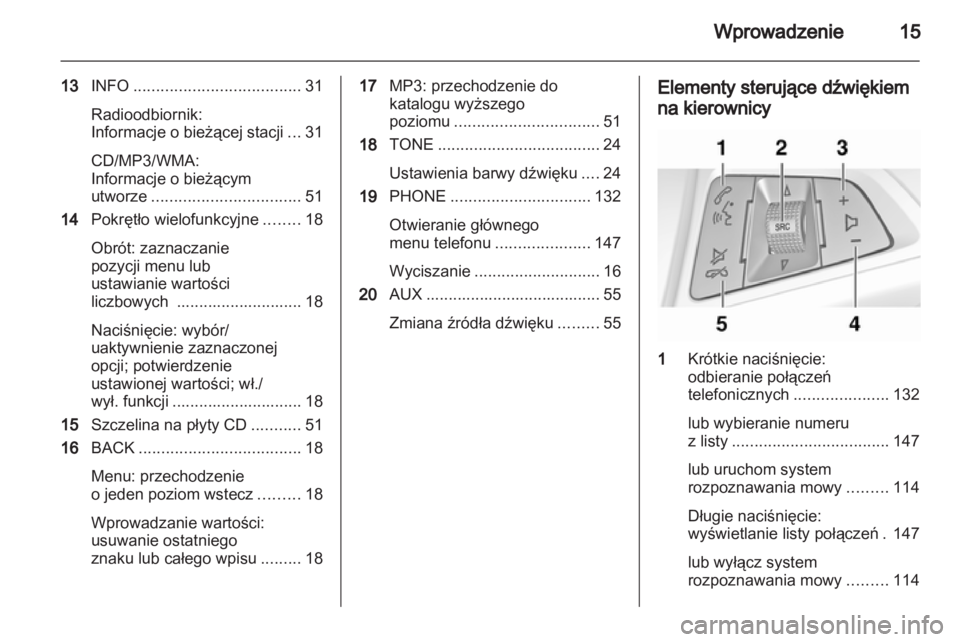 OPEL MERIVA 2012  Instrukcja obsługi systemu audio-nawigacyjnego (in Polish) 
