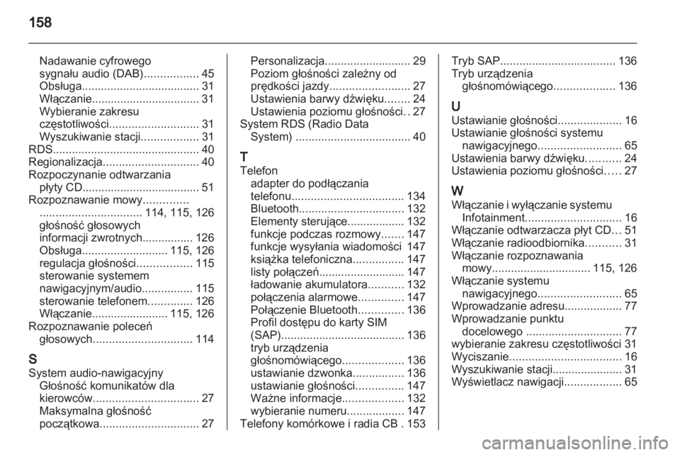OPEL MERIVA 2012  Instrukcja obsługi systemu audio-nawigacyjnego (in Polish) 