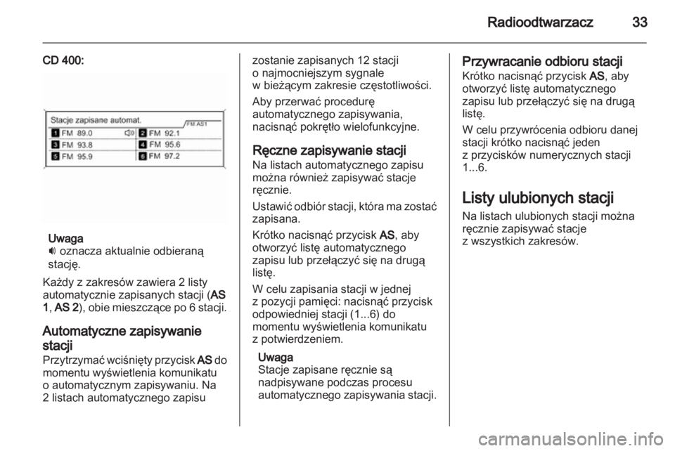 OPEL MERIVA 2012  Instrukcja obsługi systemu audio-nawigacyjnego (in Polish) 