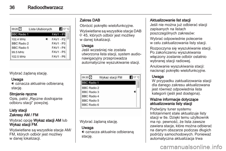 OPEL MERIVA 2012  Instrukcja obsługi systemu audio-nawigacyjnego (in Polish) 