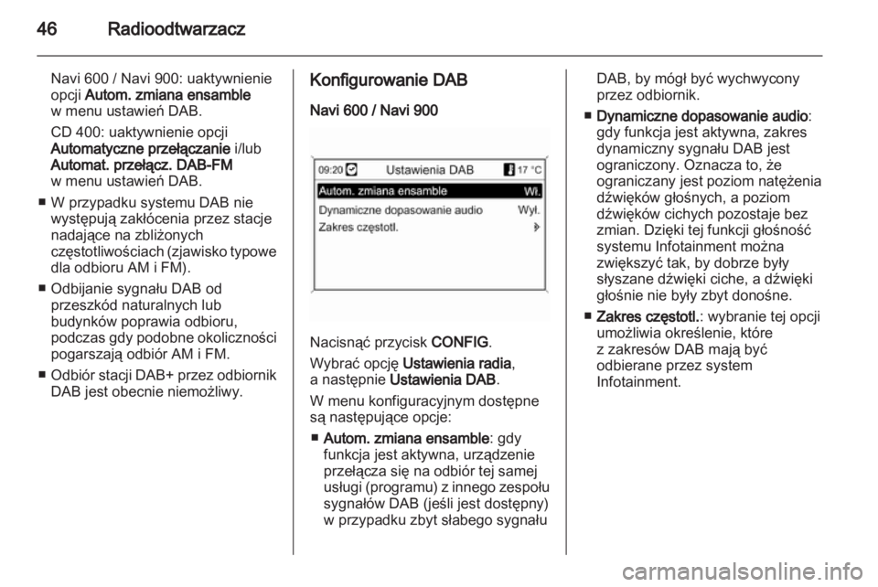 OPEL MERIVA 2012  Instrukcja obsługi systemu audio-nawigacyjnego (in Polish) 