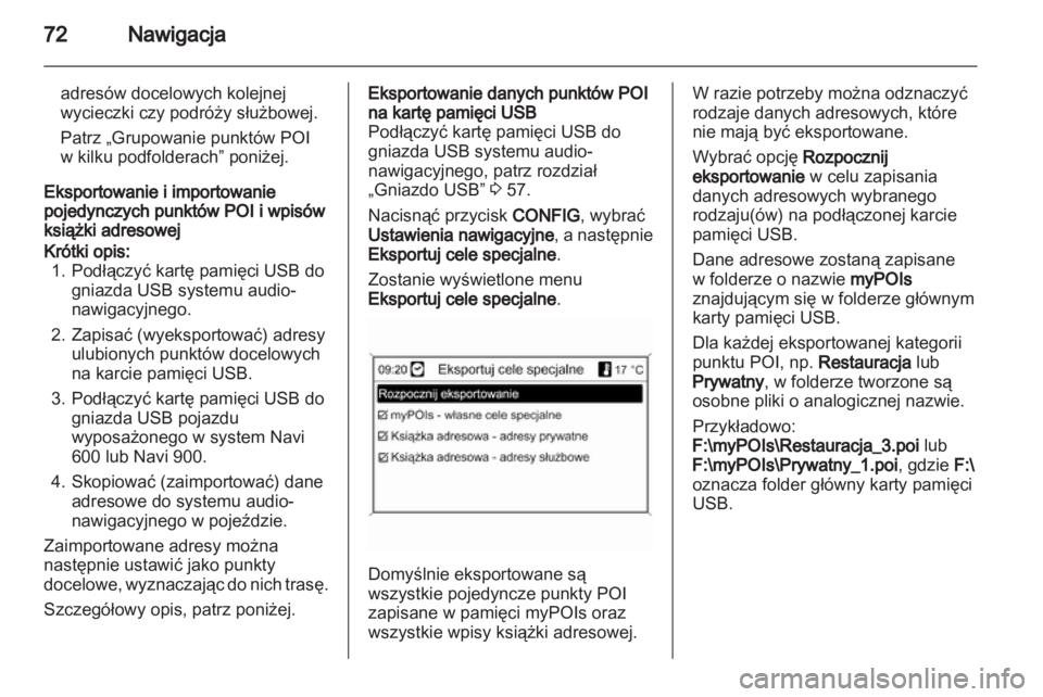 OPEL MERIVA 2012  Instrukcja obsługi systemu audio-nawigacyjnego (in Polish) 