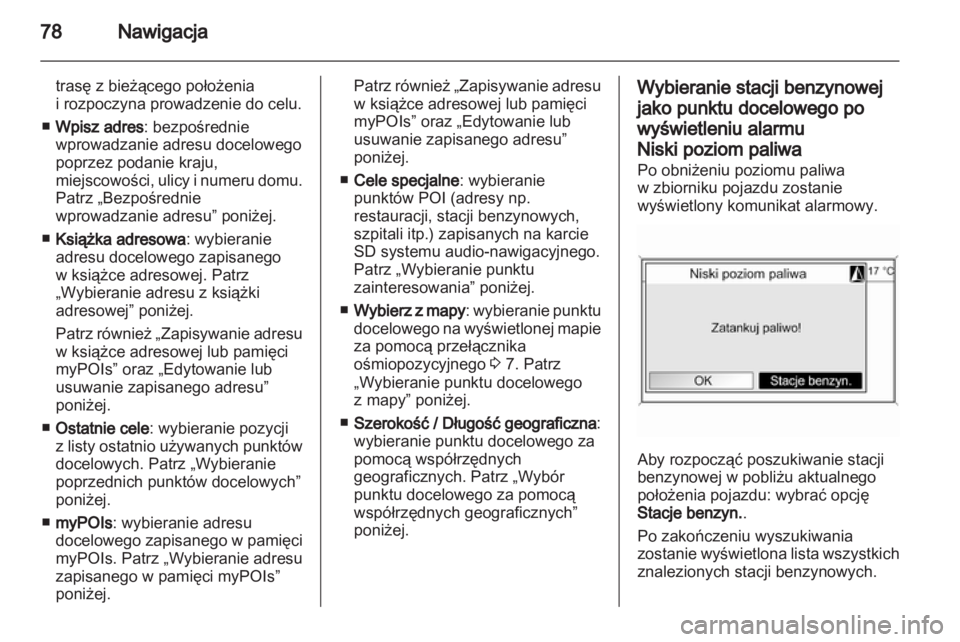 OPEL MERIVA 2012  Instrukcja obsługi systemu audio-nawigacyjnego (in Polish) 