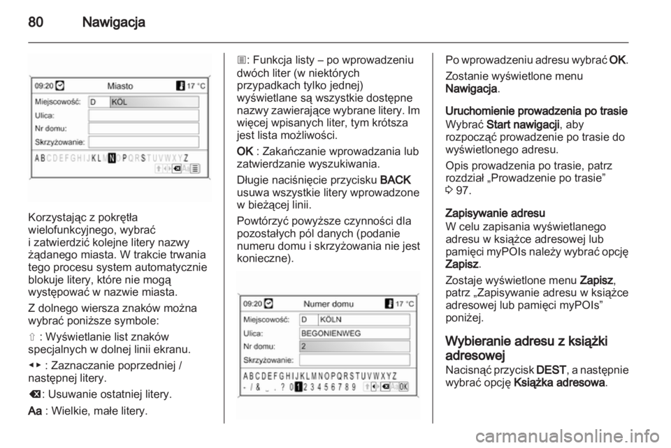 OPEL MERIVA 2012  Instrukcja obsługi systemu audio-nawigacyjnego (in Polish) 