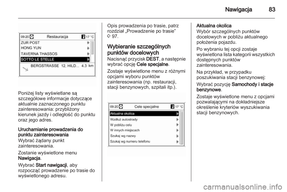 OPEL MERIVA 2012  Instrukcja obsługi systemu audio-nawigacyjnego (in Polish) 