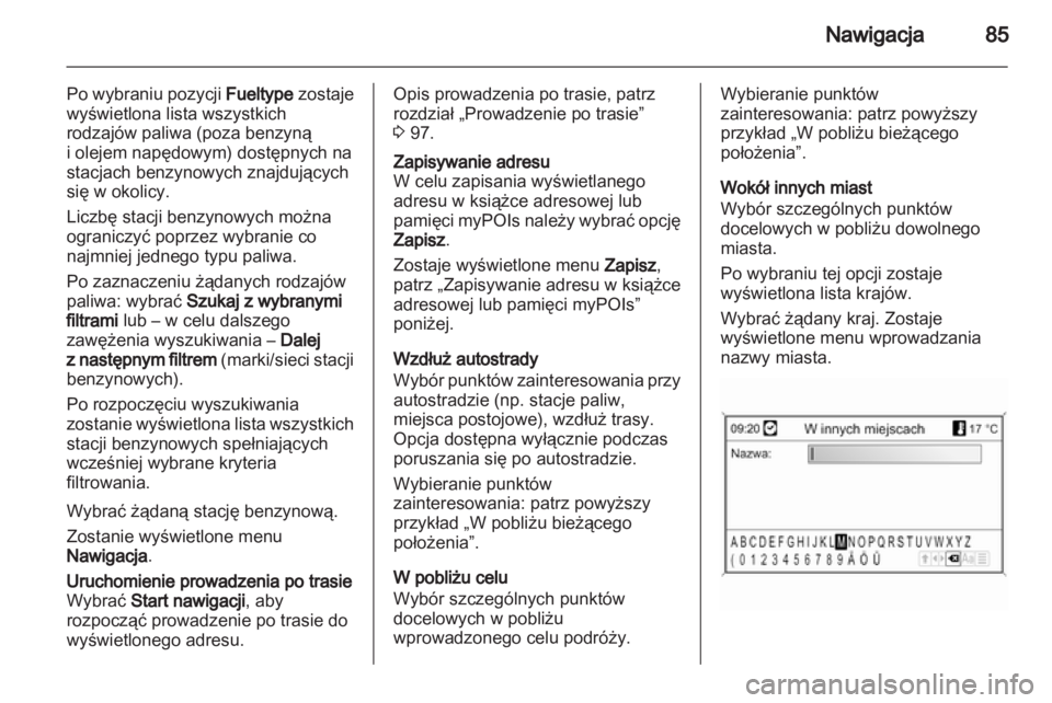 OPEL MERIVA 2012  Instrukcja obsługi systemu audio-nawigacyjnego (in Polish) 