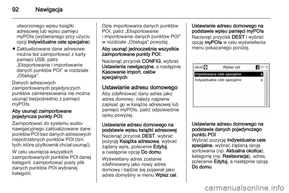 OPEL MERIVA 2012  Instrukcja obsługi systemu audio-nawigacyjnego (in Polish) 