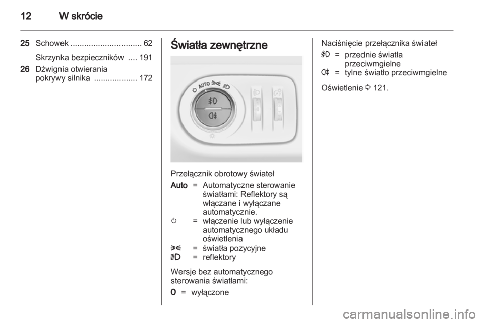 OPEL MERIVA 2012  Instrukcja obsługi (in Polish) 