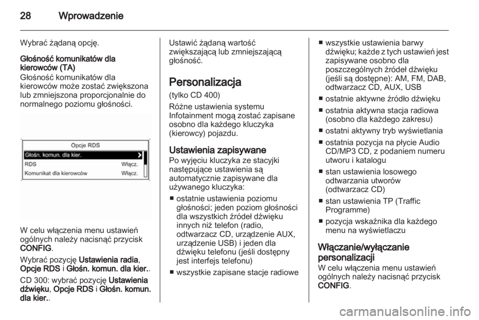 OPEL MERIVA 2012.5  Instrukcja obsługi systemu audio-nawigacyjnego (in Polish) 