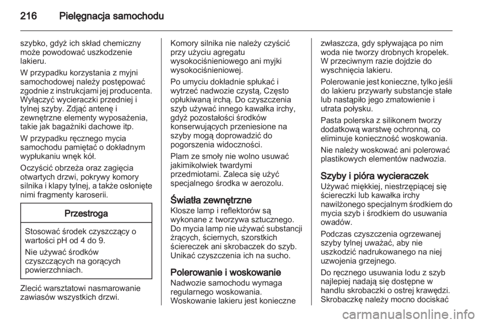 OPEL MERIVA 2013  Instrukcja obsługi (in Polish) 