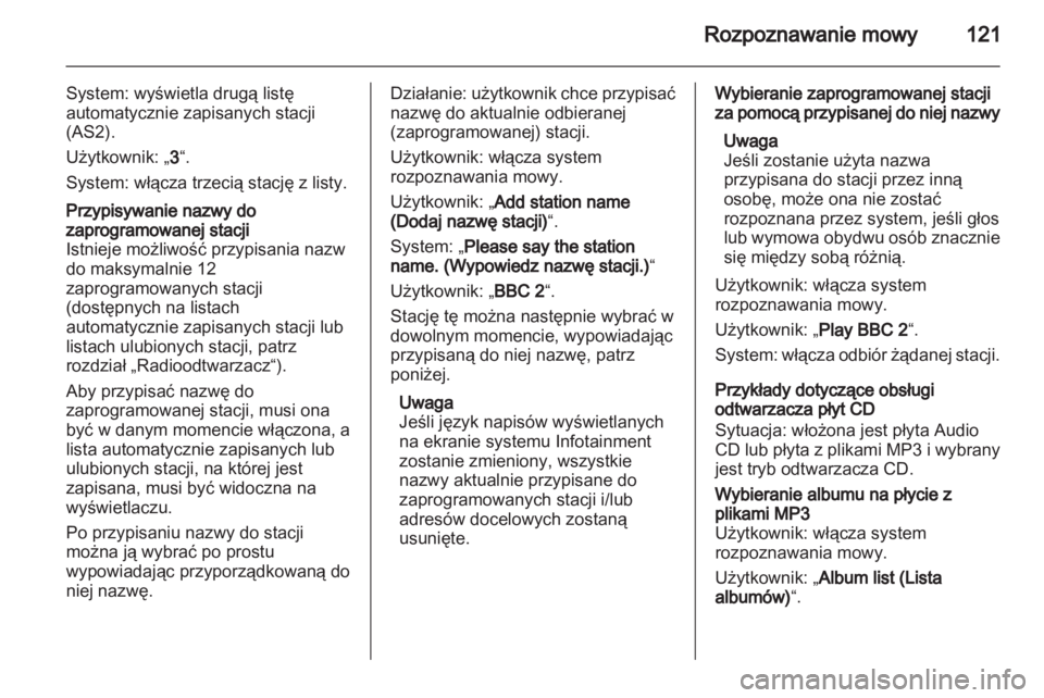 OPEL MERIVA 2013.5  Instrukcja obsługi systemu audio-nawigacyjnego (in Polish) 