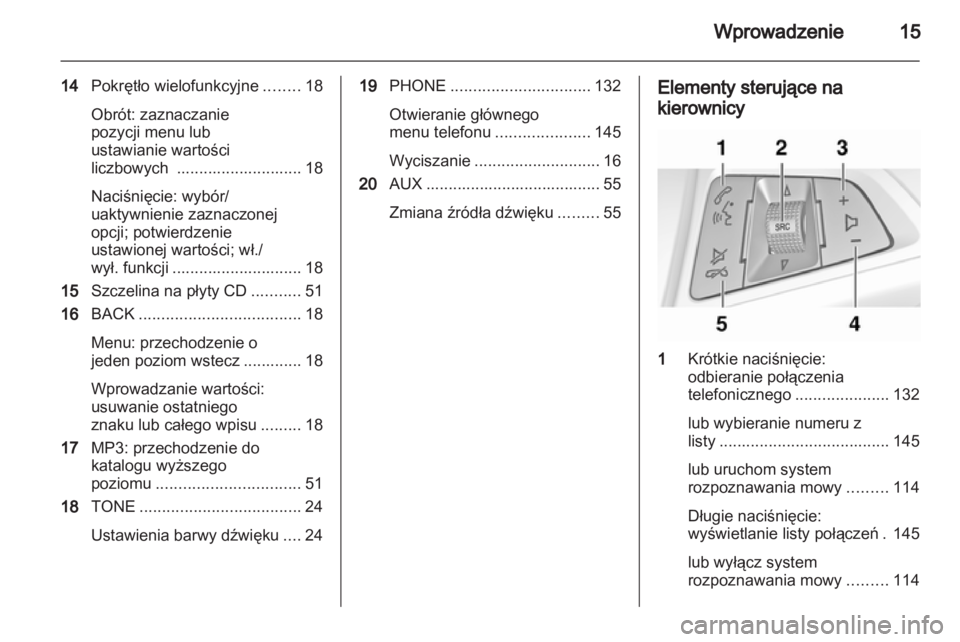 OPEL MERIVA 2013.5  Instrukcja obsługi systemu audio-nawigacyjnego (in Polish) 