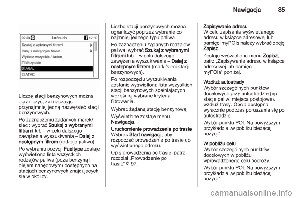 OPEL MERIVA 2013.5  Instrukcja obsługi systemu audio-nawigacyjnego (in Polish) 