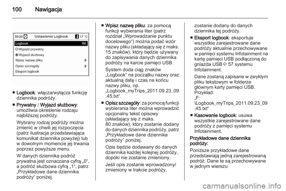 OPEL MERIVA 2013.5  Instrukcja obsługi systemu audio-nawigacyjnego (in Polish) 