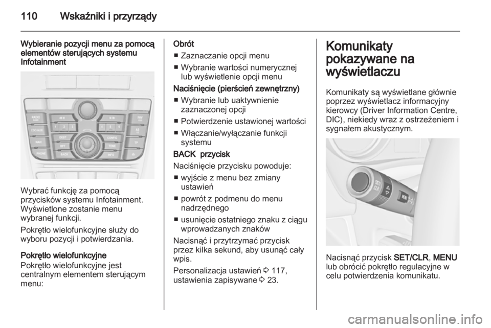 OPEL MERIVA 2013.5  Instrukcja obsługi (in Polish) 