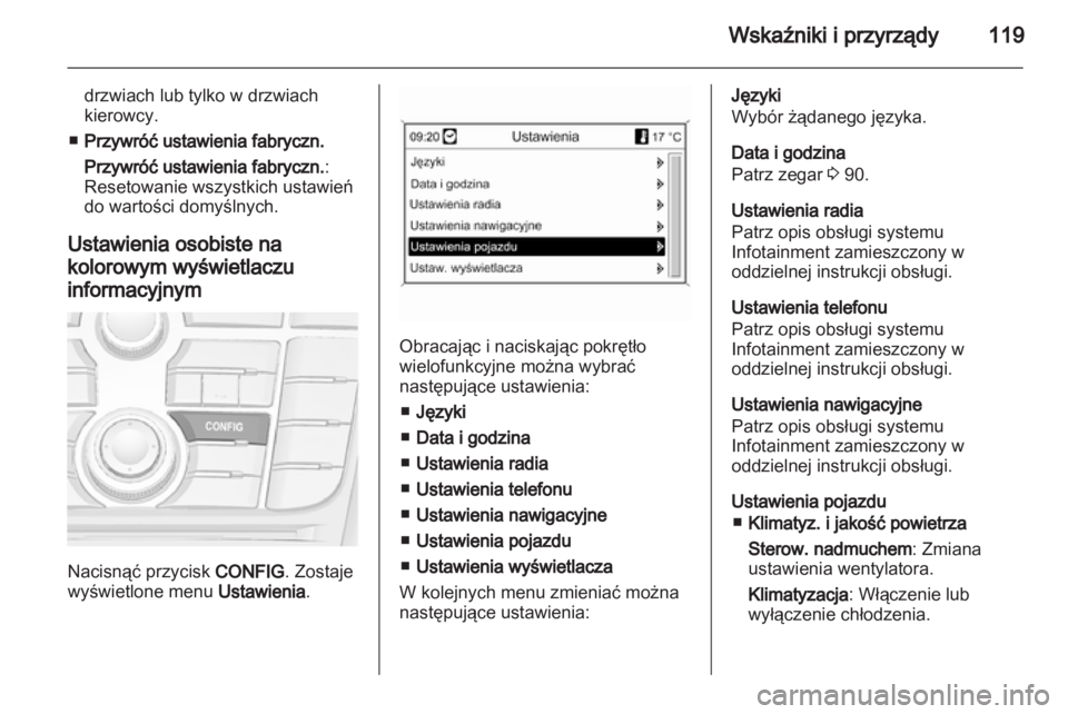 OPEL MERIVA 2013.5  Instrukcja obsługi (in Polish) 