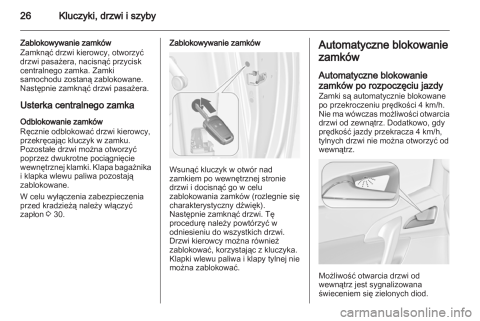 OPEL MERIVA 2013.5  Instrukcja obsługi (in Polish) 