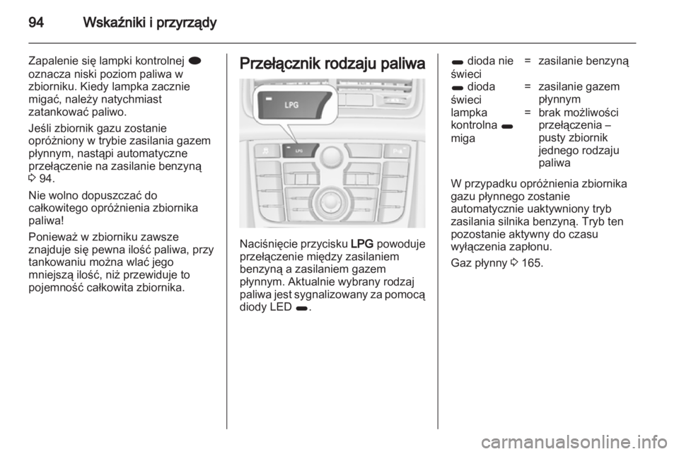 OPEL MERIVA 2013.5  Instrukcja obsługi (in Polish) 