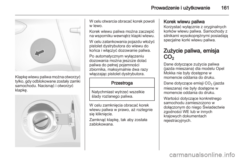 OPEL MOKKA 2013  Instrukcja obsługi (in Polish) 