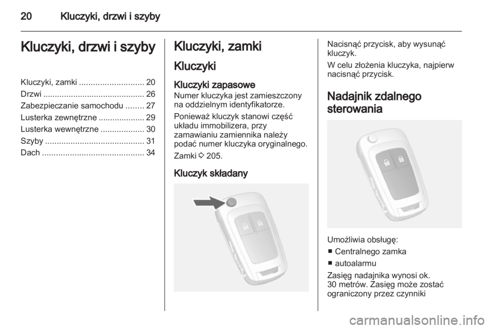 OPEL MOKKA 2013  Instrukcja obsługi (in Polish) 