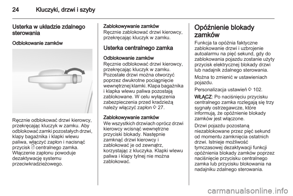 OPEL MOKKA 2013  Instrukcja obsługi (in Polish) 