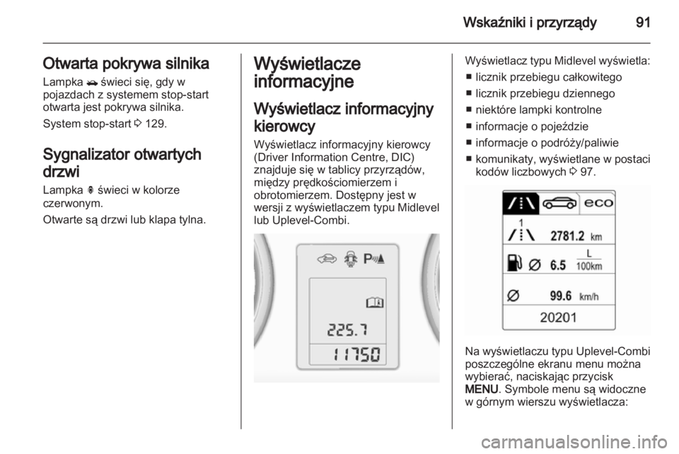 OPEL MOKKA 2013  Instrukcja obsługi (in Polish) 