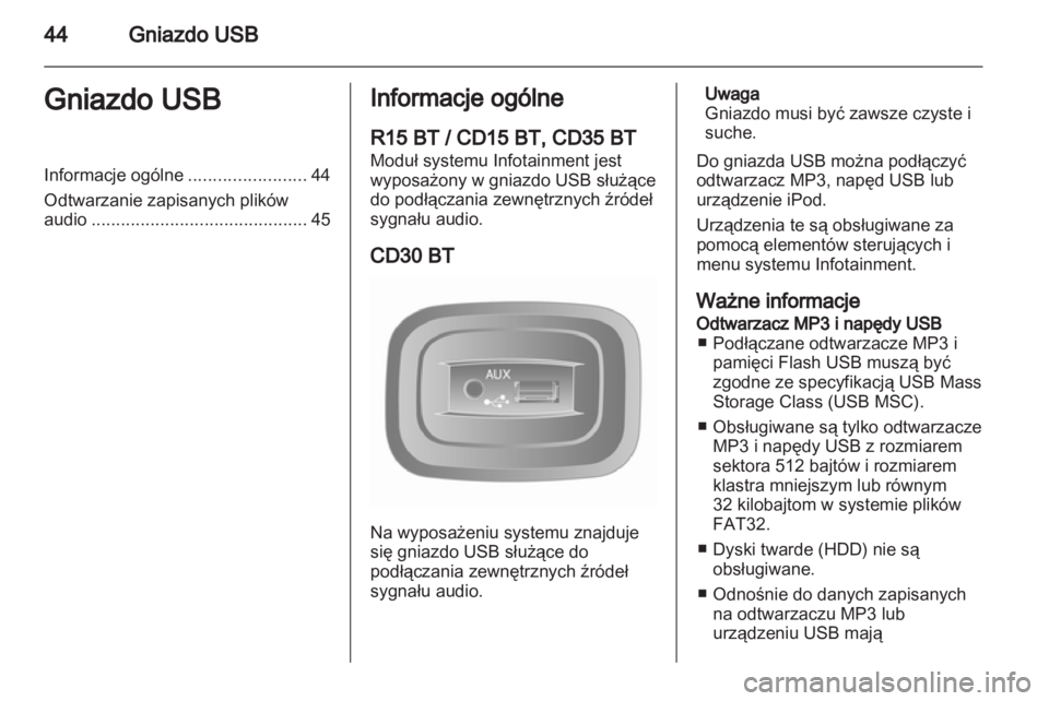 OPEL VIVARO 2013  Instrukcja obsługi systemu audio-nawigacyjnego (in Polish) 