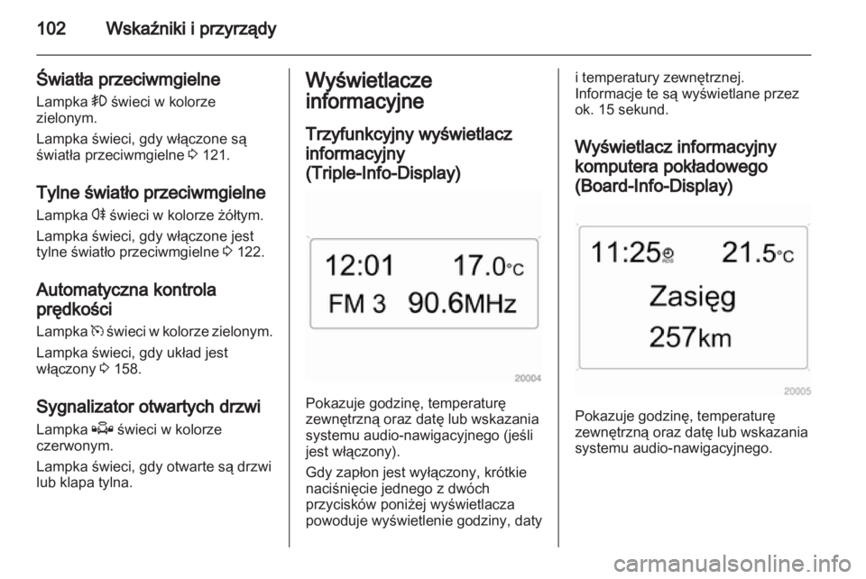 OPEL ZAFIRA 2010.5  Instrukcja obsługi (in Polish) 