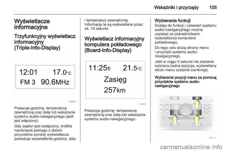 OPEL ZAFIRA 2011  Instrukcja obsługi (in Polish) 