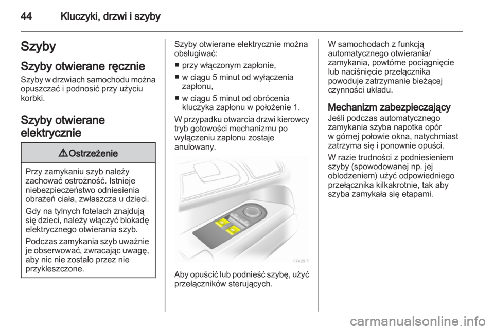 OPEL ZAFIRA 2011  Instrukcja obsługi (in Polish) 