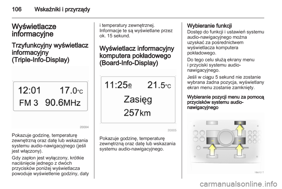 OPEL ZAFIRA 2011.5  Instrukcja obsługi (in Polish) 