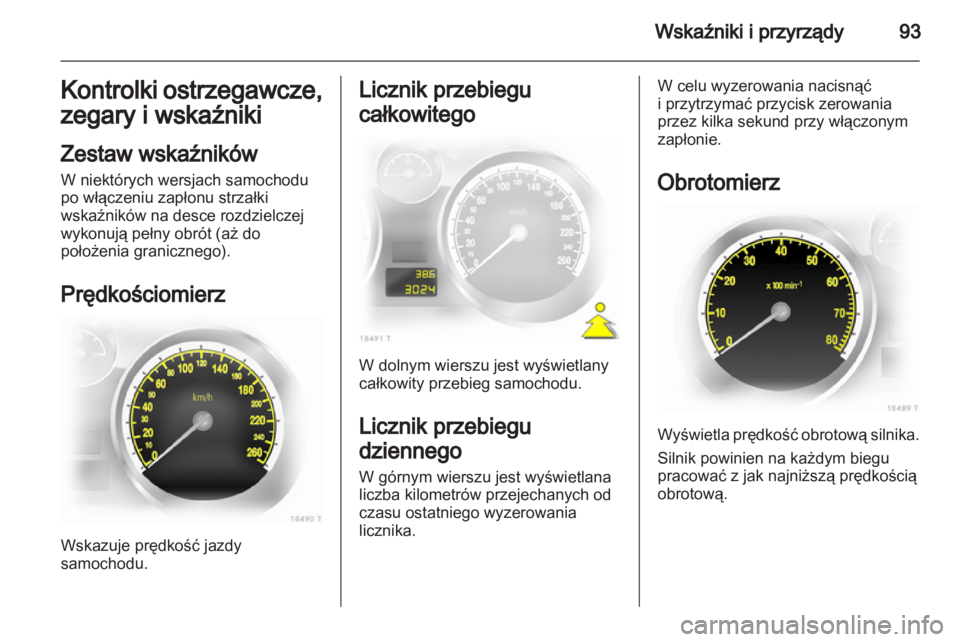 OPEL ZAFIRA 2011.5  Instrukcja obsługi (in Polish) 